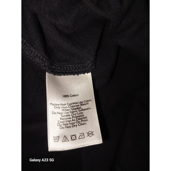 Eddie Bauer Women's Large Blue Quarter Button Collared Polo Long Sleeve Roll-Up - Picture 6 of 7